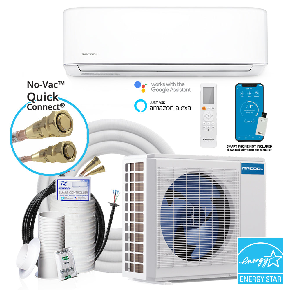 12K BTU, 22 SEER2 - MRCOOL® DIY 4th Gen Ductless Mini-Split Heat Pump Complete System 115V/60Hz