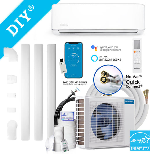 12K BTU, 22 SEER2 - MRCOOL® DIY 4th Gen Ductless Mini-Split Heat Pump Complete System 115V/60Hz